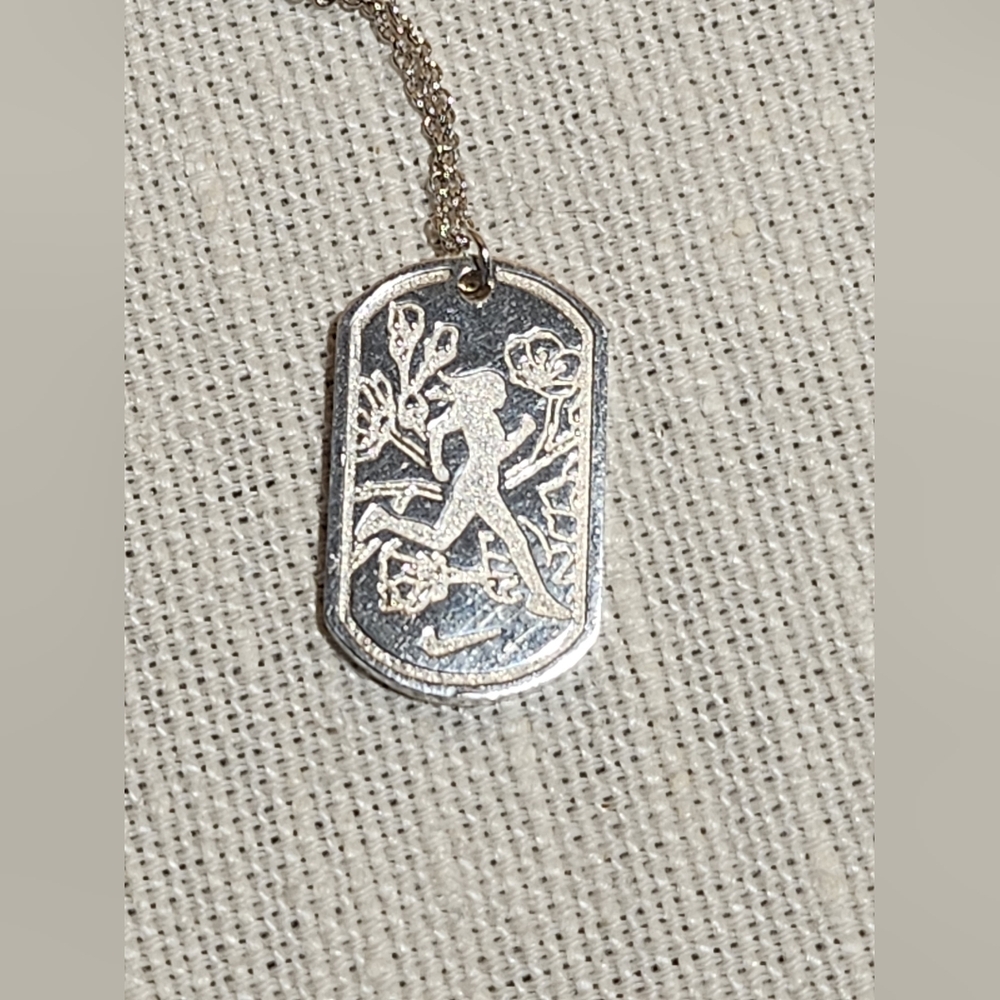 Tiffany And Co 2013 Wahsington DC Marathon Tag Pendant Sterling Silver Nike!!